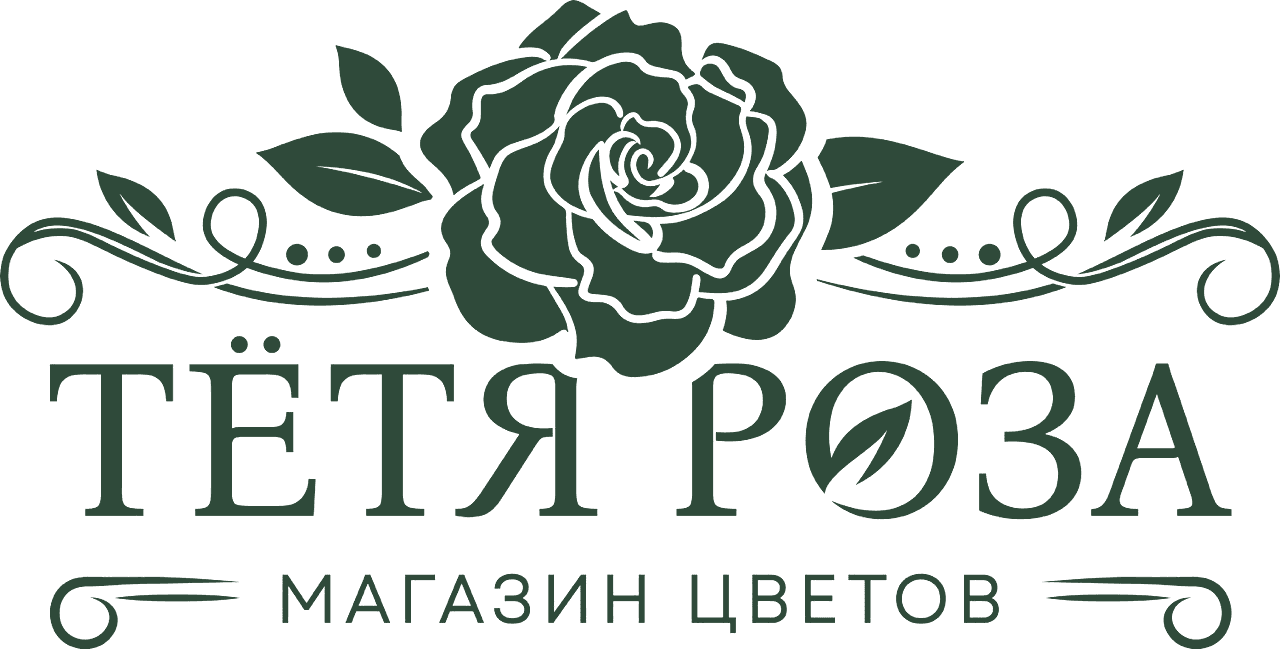 Логотип Тётя Роза — магазин цветов